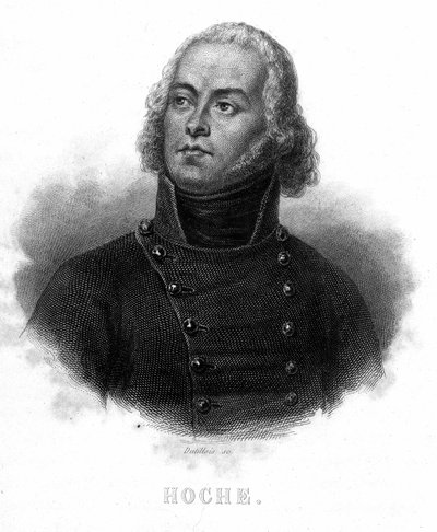 Portræt af general Lazare Louis Hoche (1768 - 1797) - i "" Revolution francaise"" af Thiers. 19. århundrede af French School
