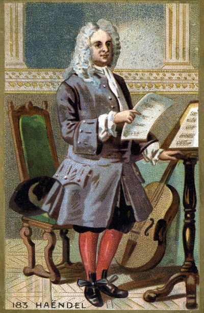 Portræt af George Frederick Handel (Georg Friedrich Handel af French School