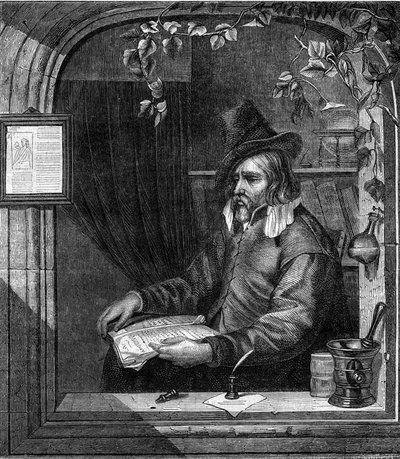 Portræt af Giulio Genoino (Genovino), der deltog sammen med Tommaso Aniello, dit Masaniello (1622-1647) i oprøret mod spanierne i Napoli i 1647. Stik fra 1852. af French School