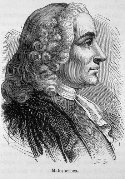 Portræt af Guillaume Chretien (Guillaume-Chretien) af Lamoignon de Malesherbes (1721-1794), fransk politiker - i "" L