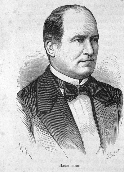 Portræt af Haussmann (1809 - 1891) fransk politiker - i "The History of France" af Henri Martin af French School