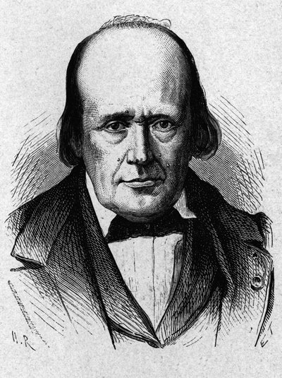 Portræt af Henri Milne - Edwards (1800 - 1885), fransk fysiolog - i "" Album de la Science; berømte videnskabsmænd; Store opdagelser””” 1896. af French School