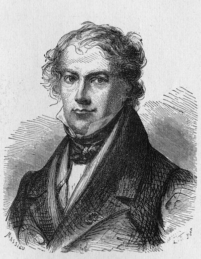 Portræt af J. B. Biot (1774 - 1862), fransk fysiker - i "" Album de la Science; berømte videnskabsmænd; Store opdagelser””” 1896. af French School