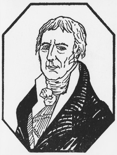 Porträt von Jean-Baptiste de Monet (1744-1829) Chevalier de Lamarck, graviert zum zweihundertsten Geburtstag, 1946 von French School