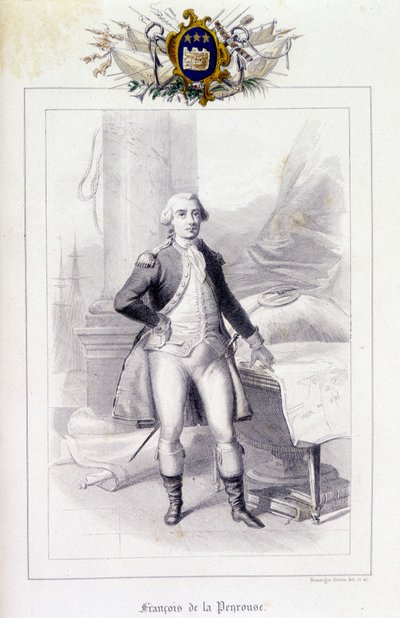 Portræt af Jean-Francois Galaup, Comte de La Perouse (Jean Francois Laperouse af French School