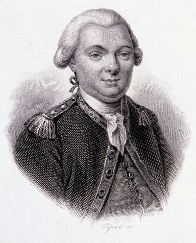 Portræt af Jean-Francois Galaup, Comte de La Perouse (Jean Francois Laperouse af French School