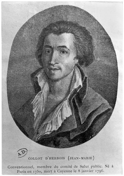 Portræt af Jean-Marie Collot dHerbois (1750-96) af French School