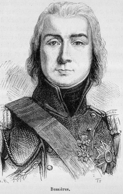 Portræt af Jean Baptiste Bessières, hertug af Istrien, marskal af Frankrig (1768 - 1813), dræbt på tærsklen til slaget ved L¿tzen - i "The History of France" af Henri Martin af French School