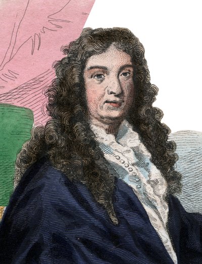 Portræt af Jean Baptiste Lully (1632-1687), fransk komponist. af French School