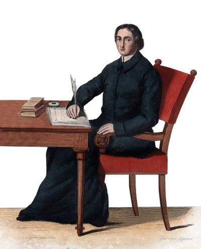 Portræt af Jean Baptiste Massillon (1663-1742), fransk katolsk biskop og prædikant, biskop af Clermont. af French School