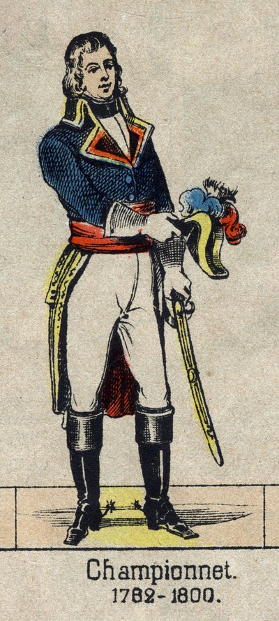 Portræt af Jean Etienne Championet, general francais (1762-1800). Billede af Epinal fra slutningen af det 19. århundrede. af French School