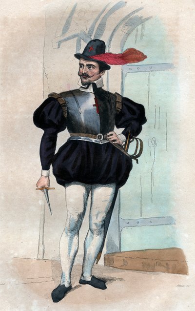 Portræt af Jean Leclerc, kaldet Bussy Leclerc (d.1635). af French School