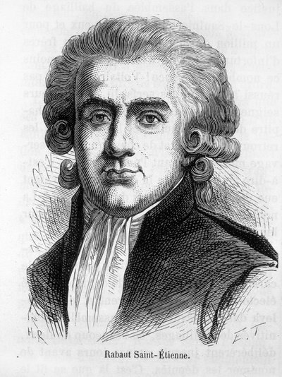 Portræt af Jean Paul Rabaut St Etienne, fransk politiker (1743 - 1793) - i "" L