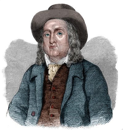 Portræt af Jeremy Bentham (1748-1832), engelsk filosof, økonom og teoretisk jurist. af French School