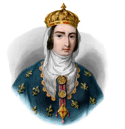 Portræt af Jeanne I af Navarra (1273-1305), dronning herre af Navarra og dronningekonsort af Frankrig. af French School