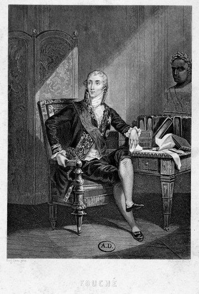 Portræt af Joseph Fouche, revolutionær deputeret for Montagne og organisator af Terroren i Lyon af French School