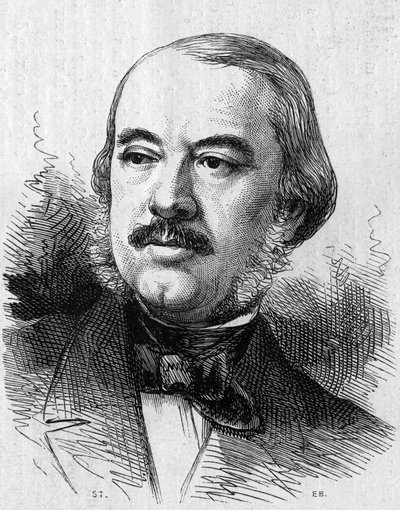 Portræt af Leon Laya (1810-1872), fransk dramatiker. Indgravering i "" Le Monde Illustré"" nr. 805 af 14. september 1872. af French School