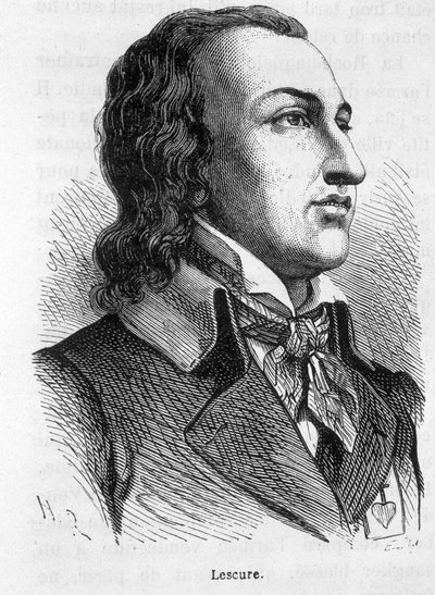 Portræt af Lescure, Vendée-høvding (1766 - 1793) - i "" The History of France"" af Henri Martin af French School