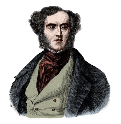 Portræt af Lord George Cavendish Bentinck (1802-1848), engelsk statsmand og sportsmand. af French School