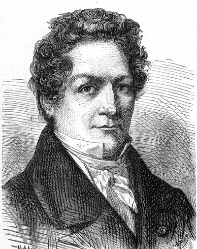 Portræt af Louis Jacques Thénard (1777 - 1857), fransk kemiker - i "Album de la Science; berømte videnskabsmænd; Grandes opdagelser””” 1896. af French School