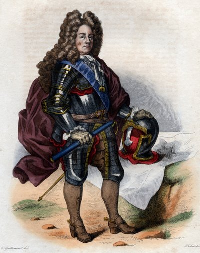 Portræt af Louis Joseph de Bourbon, hertug af Vendome (1645-1712), fransk militærchef og marskal af Frankrig. af French School