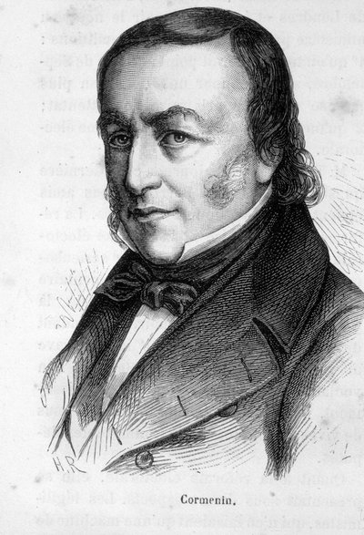 Portræt af Louis Marie de La Haye Viscount de Cormenin af French School