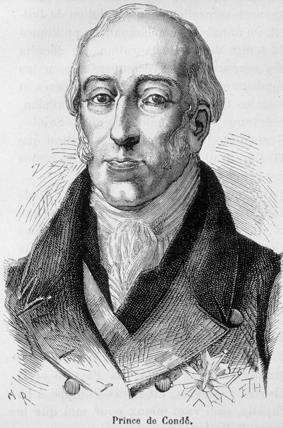 Portræt af Louis V Joseph de Bourbon-Conde (1736-1818), ottende prins af Conde, fransk krigsmand - i "" L