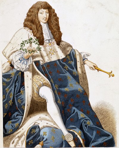 Portræt af Ludvig XIV, ung. af French School