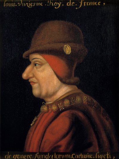 Portræt af Louis XI (1423-1483), konge af Frankrig. Fransk skole i det 17. århundrede. Plessis les Tours (Plessis les Tours) (Plessis-les-Tours) af French School