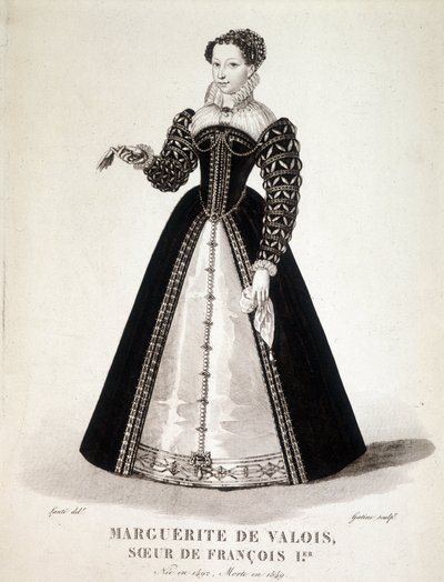 Portræt af Margaret af Navarra (1492-1549) Dronning af Navarra og digterinde - 1800-tallet af French School