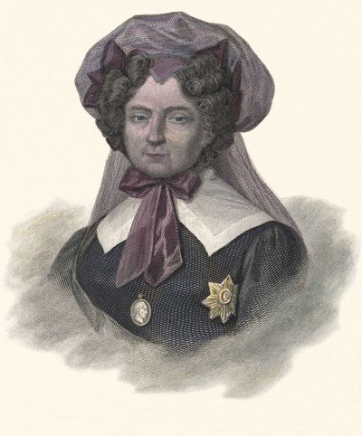 Portræt af Maria Federovna, prinsesse af Wurtimberg (1759-1828), imperator af Rusland. i ""Portrætter af nyttige mænd"" af French School