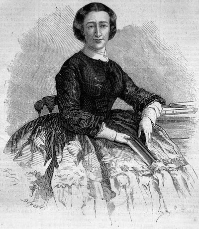 Portræt af Maria Francisca de Sales (1825-1860), hertuginde af Alba og søster til den franske imponer Eugenie de Montijo. Indgravering i "" Le Monde Illustré"" nr. 180 af 22. september 1860. af French School