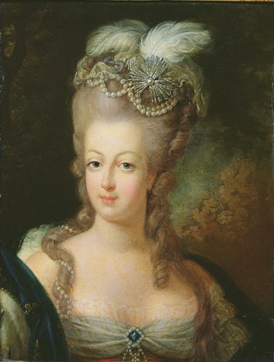 Portræt af Marie-Antoinette de Habsbourg-Lorraine (1755-93) af French School