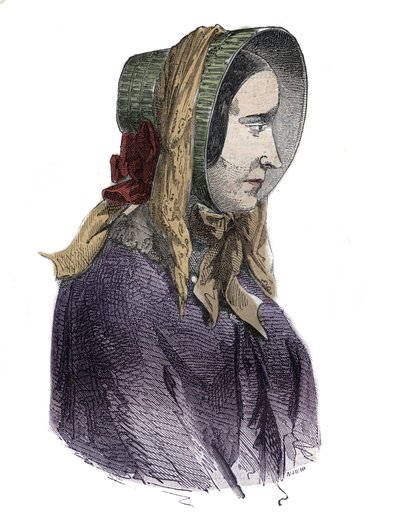 Portræt af Marie Fortunee Capelle, Marie Lafarge (Madame) (1816-1852) Fransk kriminel - Indgravering i "Causes celebres de tous les peuple" af Armand Fouquier (1817-18?) 1858-1867 - privat samling af French School