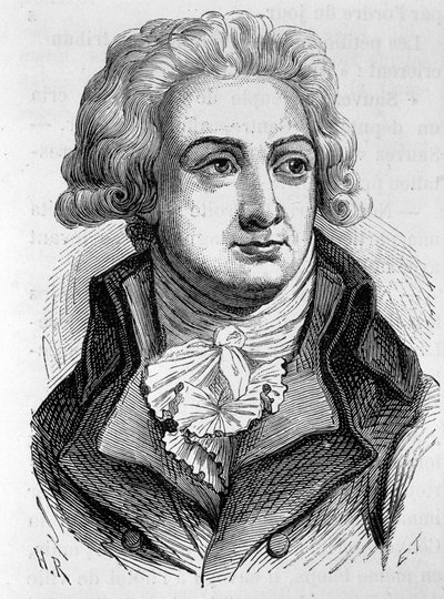 Portræt af Marie Jean Herault de Sechelles (1759-1794), fransk politiker - i "L