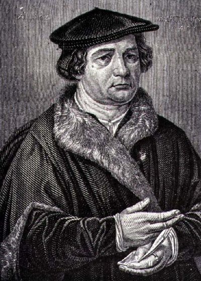Portræt af Martin Luther (1483-1546) tysk religiøs reformator (stik) af French School