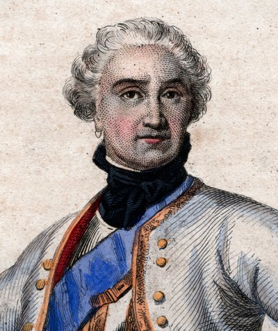 Portræt af Maurice de Saxe (1696-1750), tysk militær i fransk tjeneste og Frankrigs generalmarskal. af French School