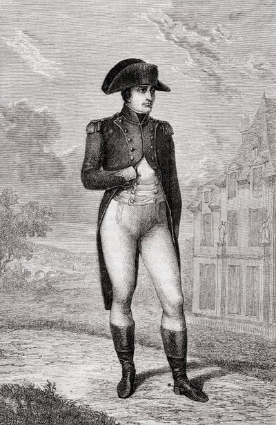 Portræt af Napoleon Bonaparte, fra Historien om den franske revolution af Louis Blanc af French School