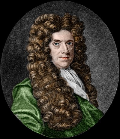 Portræt af Neremiah Grew (1641-1721). engelsk botaniker. af French School