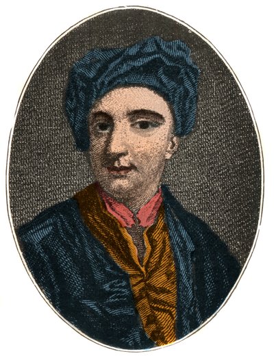 Portræt af Nicholas Rowe (1674 -1718), engelsk dramatiker, digter og diverse forfatter. af French School