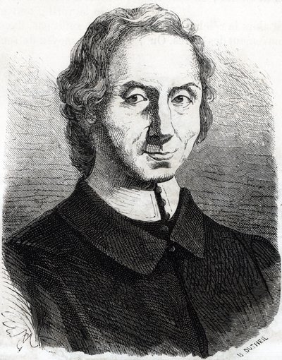 Portræt af Nicolas Malebranche (1638 - 1715) af French School