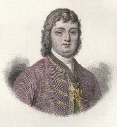 Portræt af Nicolas Roze dit le Chevalier Roze (1675-1733), fransk militær og guvernør. i "Portraits des Hommes Useful". af French School