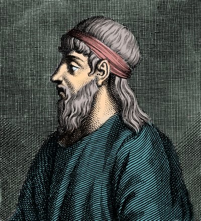 Portræt af Parmenides af Elea (fl.c 5. f.Kr.) græsk filosof. af French School