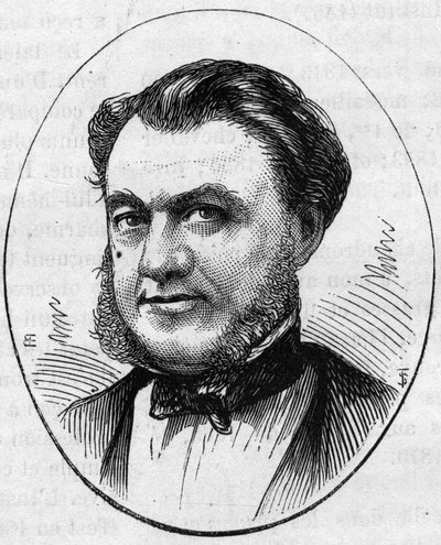 Portræt af Paul Abadie (1812-1884), fransk arkitekt. Indgravering i "" Le Monde Illustré"" nr. 890 af 2. maj 1874. af French School