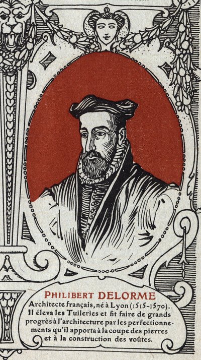 Portræt af Philibert Delorme, fransk arkitekt af French School