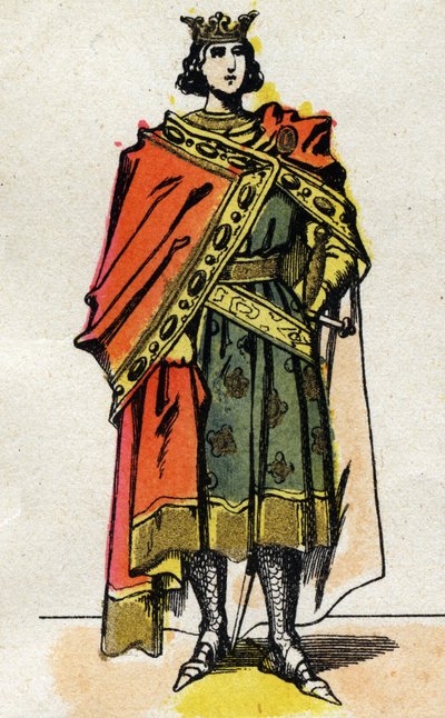 Portræt af Filip V den lange (1294 - 1322), konge af Frankrig. af French School