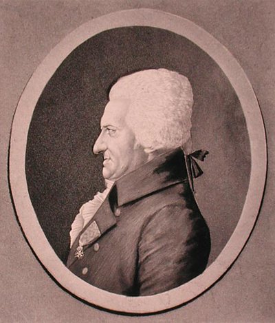Portræt af Pierre-Alexandre Monsigny (1729-1817) graveret af Edme Quenedey (1756-1830) (gravering) af French School