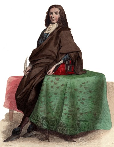 Portræt af Pierre Bayle (1647-1706), fransk filosof og forfatter. af French School