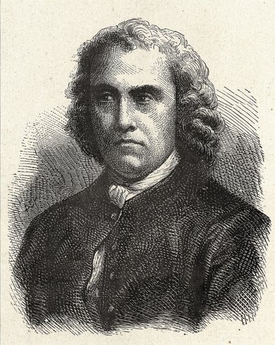 Portræt af Pierre Charles Le Monnier, fransk astronom (1715 - 1799) - i "" Album de la Science; berømte videnskabsmænd; Store opdagelser””” 1896. af French School