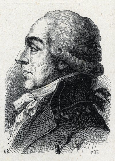 Portræt af Pierre Louis Roederer (1754-1835), fransk advokat og politiker. Stik fra 1889. Privat samling. af French School